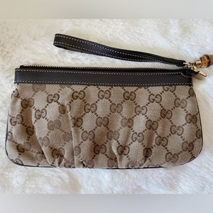Gucci Bamboo Wristlet in Canvas